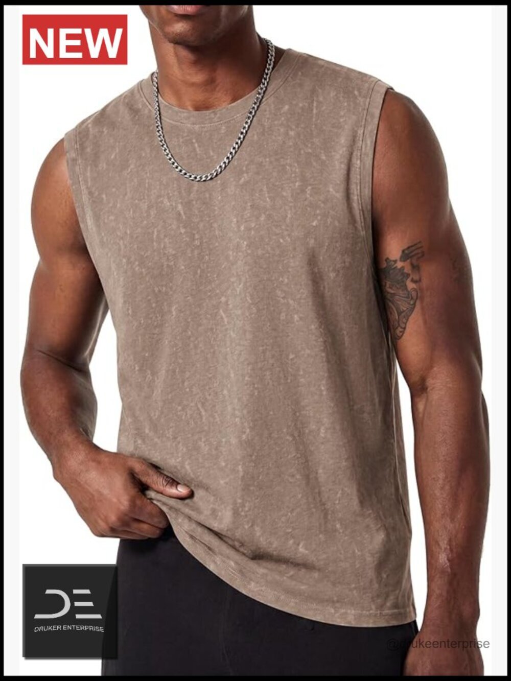 Men's Sleeveless Muscle Tank Top Cotton Workout Tee